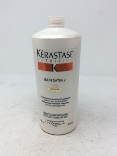 Kerastase Nutritive Bain Satin 2 Complete Nutrition Shampoo 33.8 Oz+ FREE PUMP