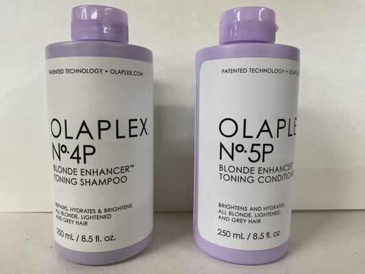 No. 4P & 5P Blonde Enhancer Toning Shampoo + Conditioner by Olaplex duo set 8.5 oz
