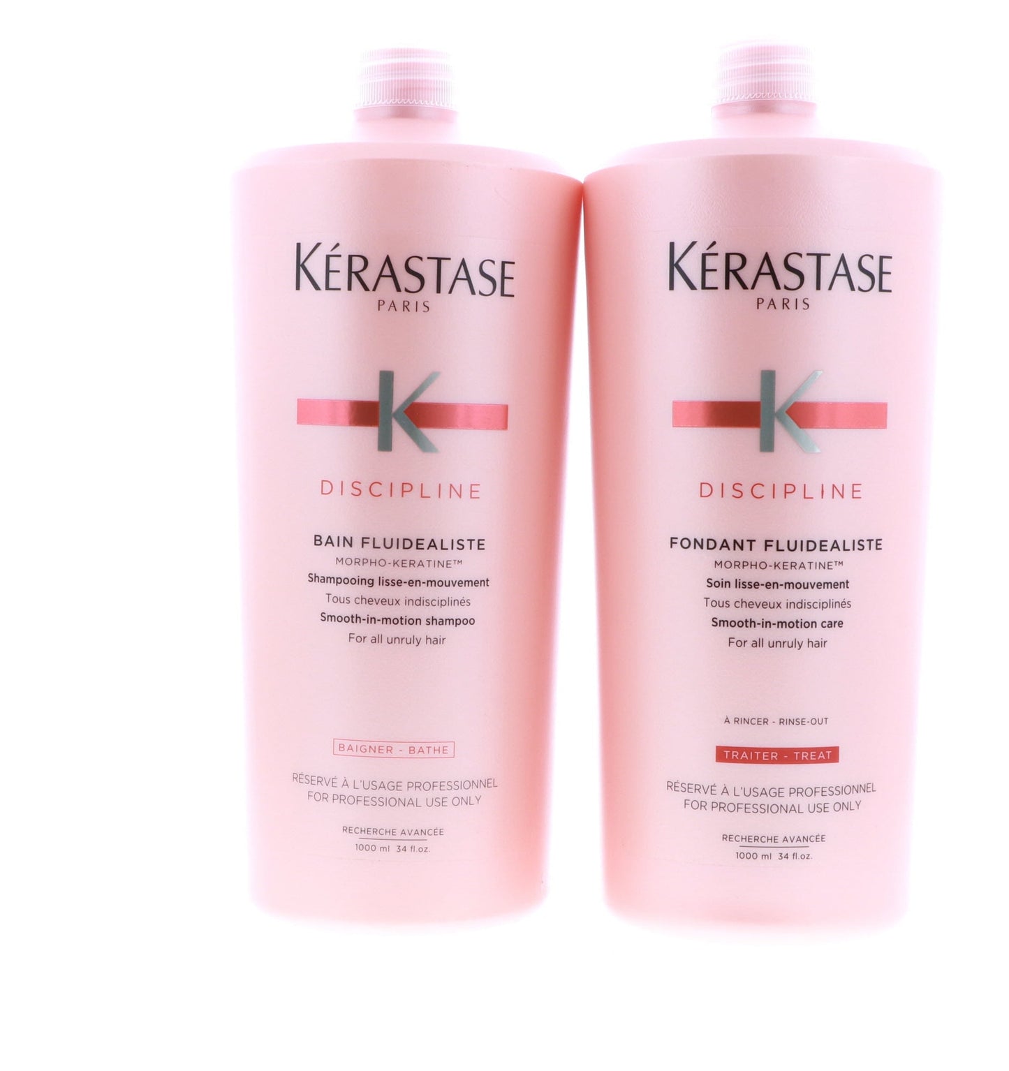 Kerastase Discipline Bain Fluidealiste Shampoo and Fondant Fluidealiste Conditioner 34 Oz each