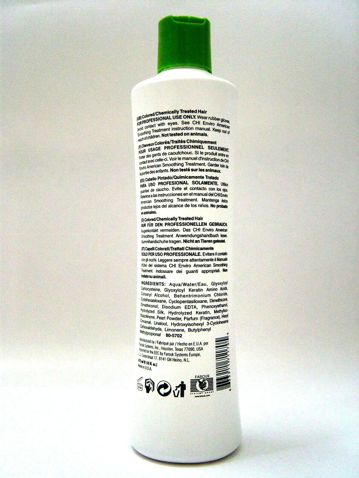 CHI ENVIRO SMOOTHING TREATMENT COLORED/CHEMICALLY &Smoothing Masque, 12 Oz