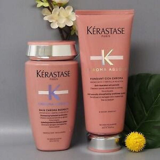 Kerastase Chroma Absolu Bain Chroma Respect Shampoo & Fondant Cica Chroma Conditioner