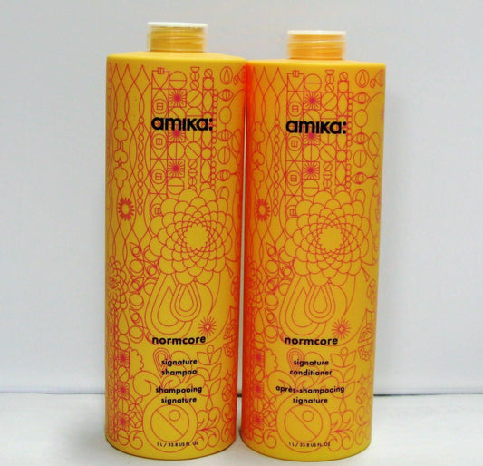 Amika Normcore Signature Shampoo and Conditioner 33.8oz Liter duo