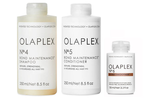 ($84 Value) Olaplex No. 4, No.5, No.6 Bond Maintenance Shampoo, Bond Maintenance Conditioner and Bond Smoother SET, 100ml/3.3 fl oz each