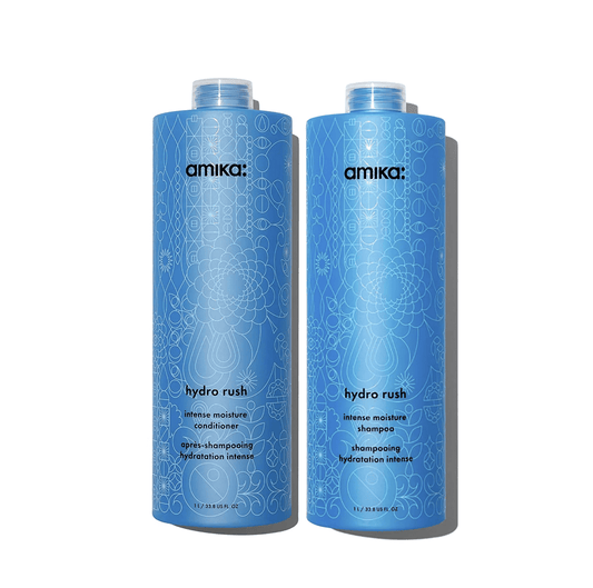amika hydro rush intense moisture shampoo and conditioner 33.8 oz each