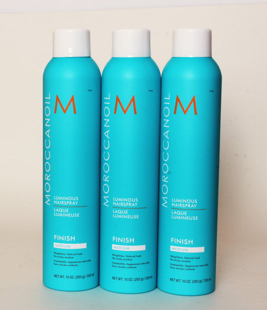 Moroccanoil Luminous Hair Spray Medium Finish 10oz (Pack of 3)
