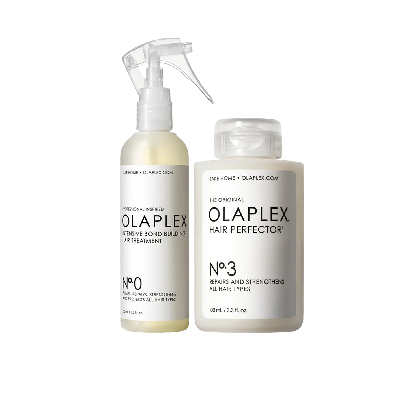 Olaplex No.0 Intensive Bond Building Treatment 5.2 oz & Hair Perfector No.3 for All Hair Types 3.3 oz Set
