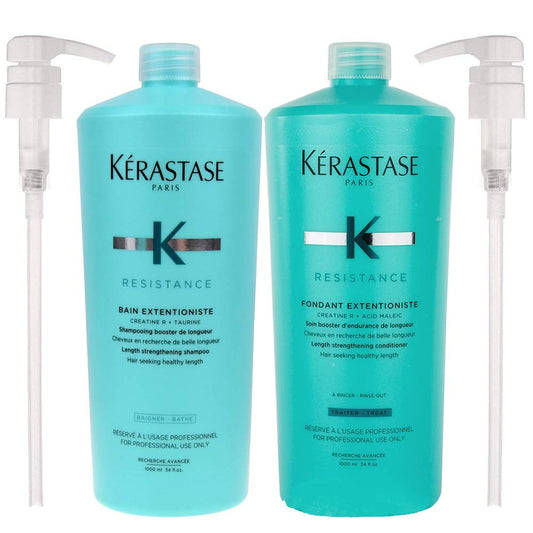 Kerastase Bain Extentioniste Shampoo & Conditioner 34 oz Set/Pumps