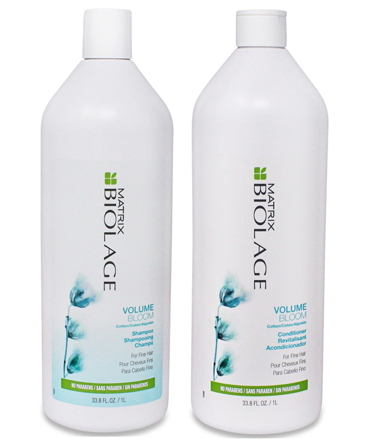 ($58 Value) Matrix Biolage VolumeBloom Shampoo & Conditioner Duo Liter Set, 33.8 Oz