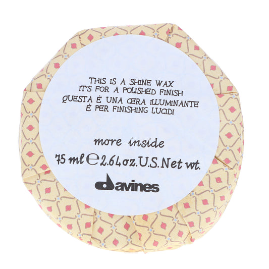 Davines Hair Care More Inside Shine Wax 2.6oz