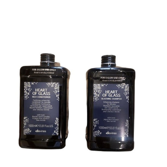 Davines Heart Of Glass Silkening Shampooo and Rich Conditioner 33.8 each