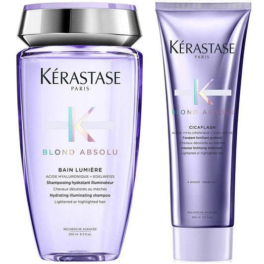 Kerastase Blond Absolu Bain lumiere & Blond Absolu Cicaflash Conditioner 8.5 oz ea., 8.5 Oz