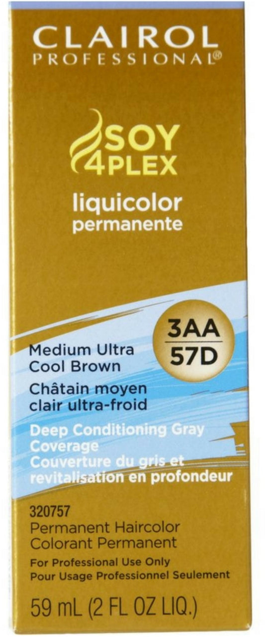 Clairol Professional Liquicolor 3AA/57D Medium Ultra Cool Brown, 2 oz