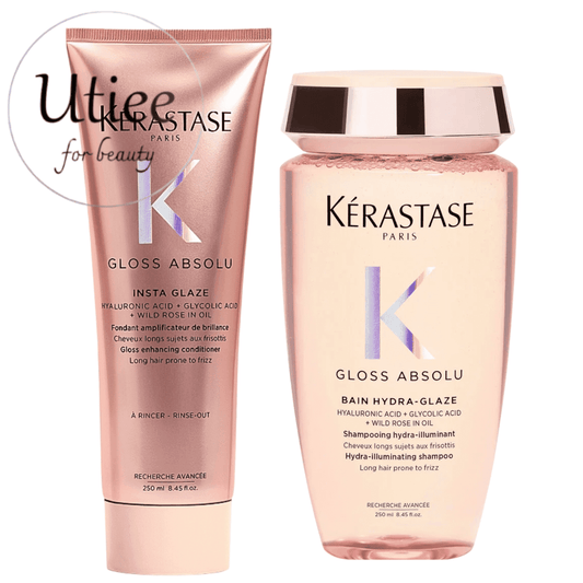 Kerastase Gloss Absolu Bain Hydra-Glaze Shampoo 8.45 oz & Insta-Glaze Anti-Frizz Conditioner 8.45 oz DUO