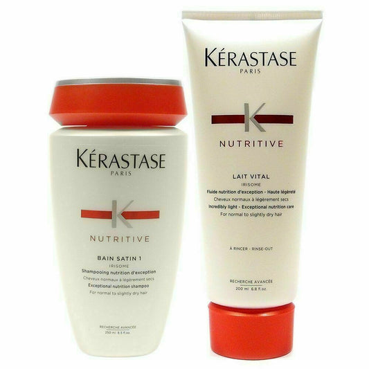 KERASTASE NUTRITIVE BAIN SATIN 1 AND LAIT VITAL DUO 8.5oz/6.8oz NEW FAST SHIPPIN