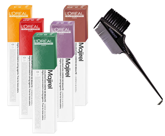 5.64 / 5RC , Loreal Majirel Permanent Professional Cream Hair Color, NEWEST L'oreal COLORS for 2024 (w/ Sleekshop Premium 3-in-1 Brush/Comb) Creme Haircolor Dye