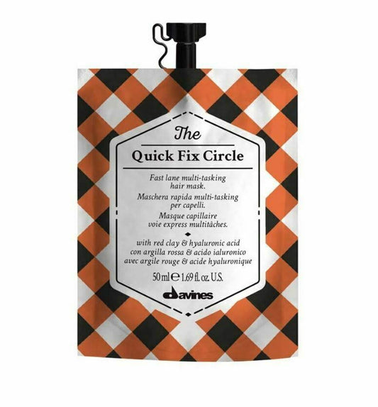DAVINES THE QUICK FIX CIRCLE 50ml Mask Red Clay Hyaluronic Acid 1.6 oz (6 PACK)