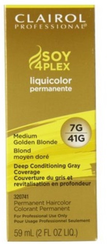 Clairol Professional Soy4plex Liquicolor Medium Golden Blonde 7G/41G