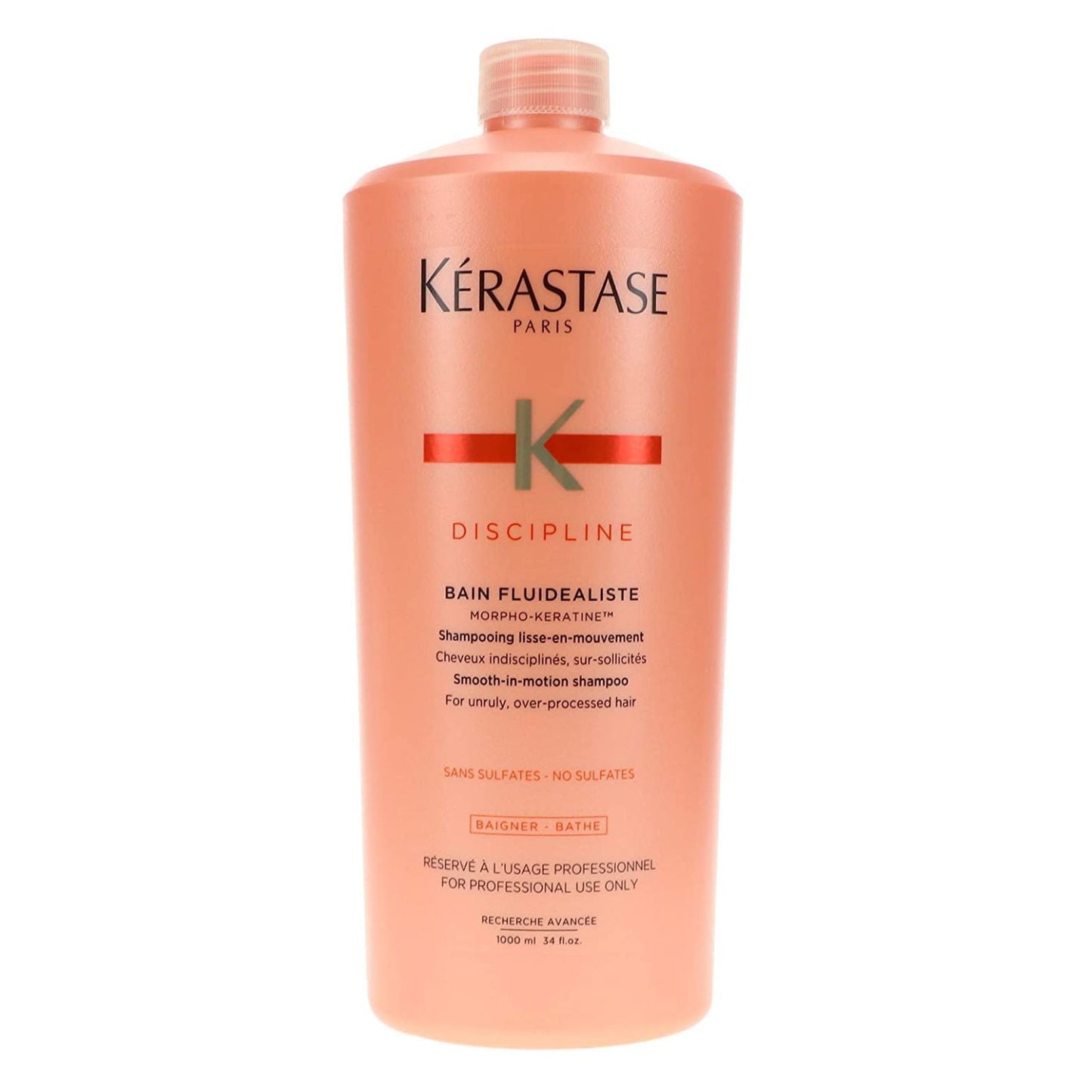 Kerastase Discipline Bain Fluidealiste No Sulfate Smooth-in-Motion Shampoo for Unruly Hair 34 oz