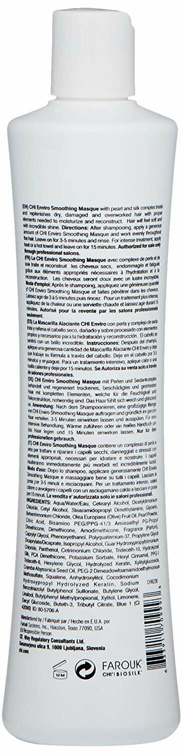 CHI ENVIRO SMOOTHING TREATMENT COLORED/CHEMICALLY &Smoothing Masque, 12 Oz