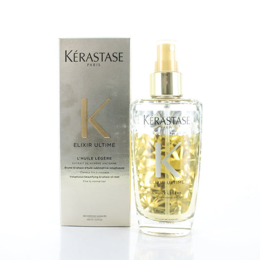 Kerastase Elixir Ultime L'Huile Legere Bi-Phase Oil Hairspray, 3.4 Oz / 100 Ml