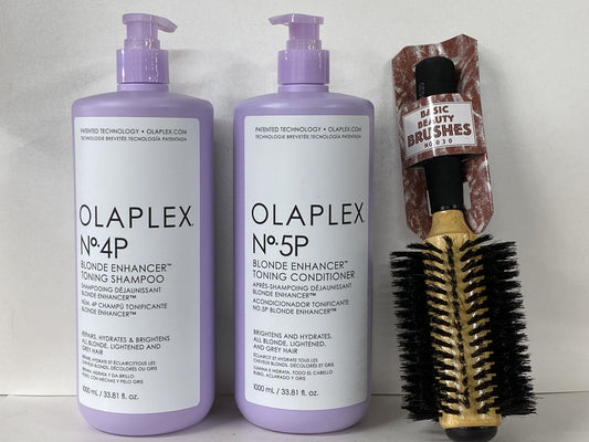 Olaplex, No. 4P Blonde Enhancer Toning Shampoo and Conditioner No. 5p LITER Size 33.8oz Each