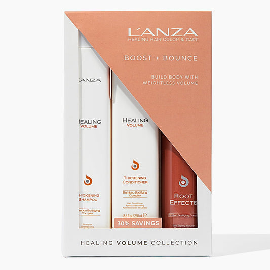 L'ANZA Healing Volume Trio Hair Kit, Thickening Shampoo and Conditioner with Root Effects Mousse Hairspray