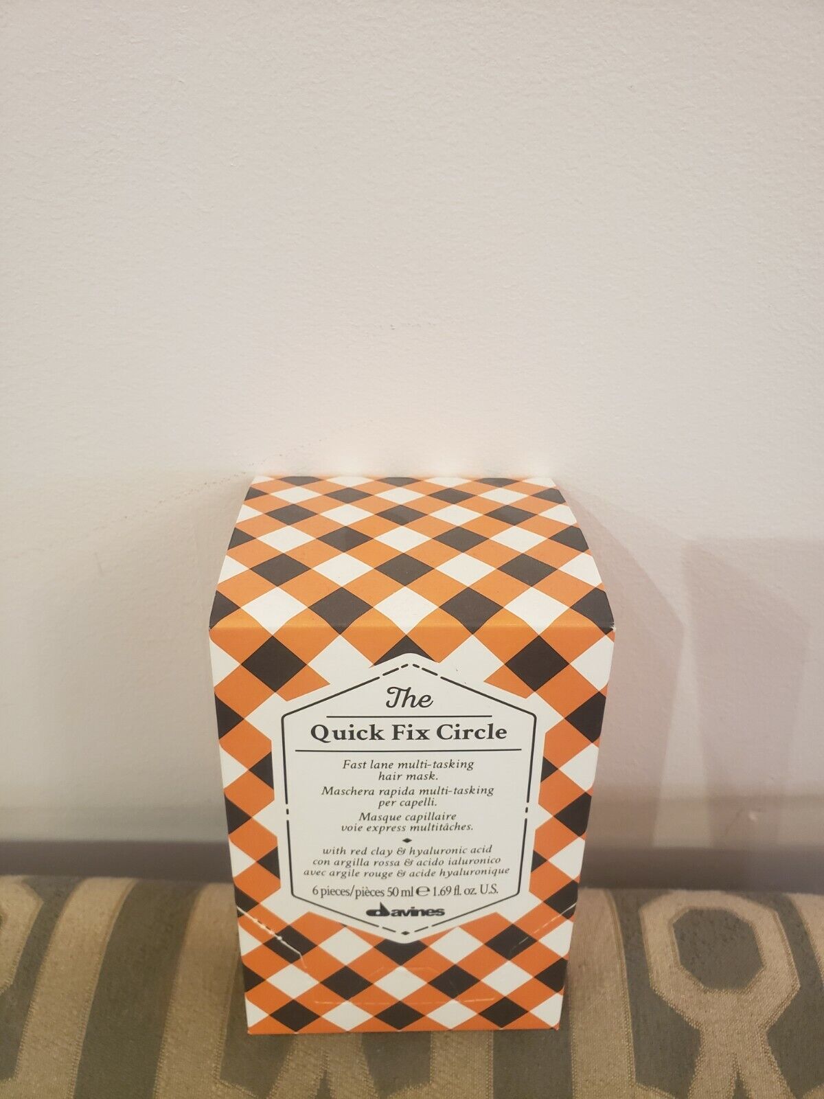 DAVINES THE QUICK FIX CIRCLE 50ml Mask Red Clay Hyaluronic Acid 1.6 oz (6 PACK)