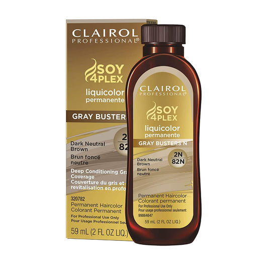 Clairol Professional Soy 4 Plex Liquicolor Permanent, Dark Neutral Brown, 2 Fl Oz