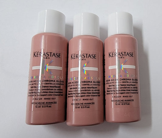 Kerastase Chroma Absolu Soin Acide Chroma Gloss .5 Fl oz X 3 bottles