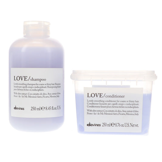 Davines LOVE Smoothing Shampoo 8.45 oz & LOVE Smoothing Conditioner 8.45 oz Combo Pack