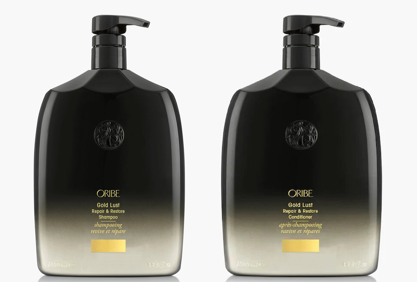 Oribe Gold Lust Repair & Restore Shampoo & Conditioner Liter Duo, Pumps