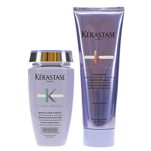 Kerastase Blond Absolu Bain Ultra-Violet & Cicaflash Conditioner 8.5 oz ea