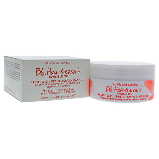 Bumble And Bumble Hairdressers Invisible Oil Balm-To-Oil Pre Shampoo Hair Masque - 5 Oz Hair Masque