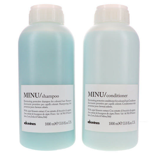 Davines MINU Illuminating Shampoo 33.8 oz & Davines MINU Illuminating Conditioner 33.8 oz Combo Pack