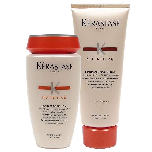 Kerastase Bain Magistral Shampoo, 8.5 oz and Kerastase Nutritive Fondant Magistral Conditioner 6.80 oz