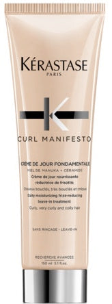 Kérastase Curl Manifesto Crème De Jour Fondamentale 5.1 oz / 150mL daily moisturizing leave-in treatment for wavy, curly and coily hair