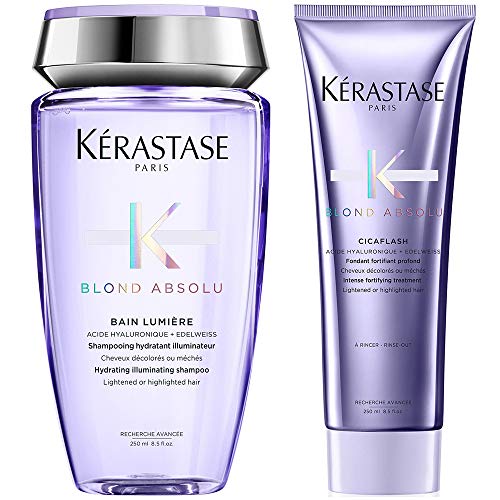 KERASTASE Blond Absolu Bain lumiere & Blond Absolu Cicaflash Conditioner 8.5 oz ea, 8.5 Oz