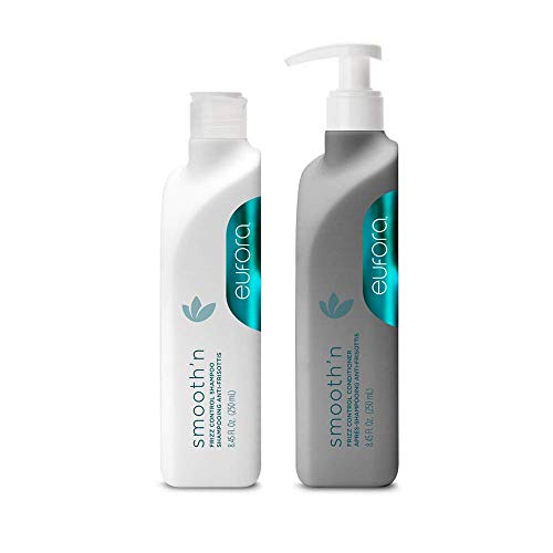 Eufora Smooth'N Frizz Control Shampoo & Conditioner, 8.45 Fl oz With Beautify Comb