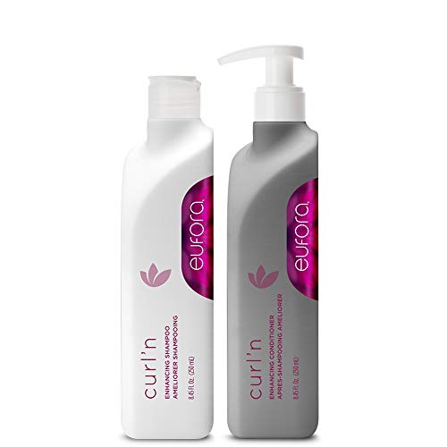 Eufora Curl'N Enhancing Shampoo & Conditioner, 8.45 Ounce with Beautify Comb