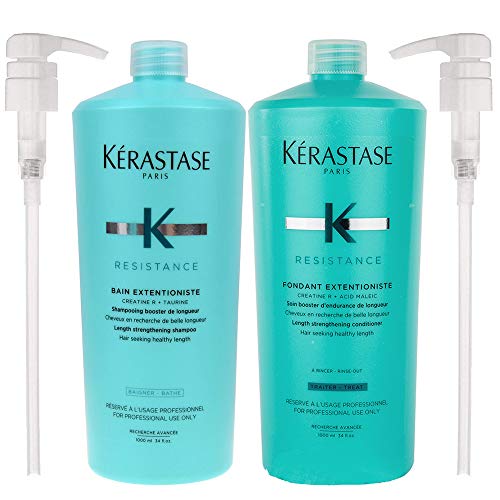 Resistance Bain Extentioniste Shampoo & Resistance Extentioniste Length Strengthening Fondant Conditioner 34 Oz Each With Pumps