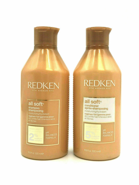 Redken All Soft Shampoo & Conditioner 16.9 Oz Duo